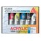 Holbein Heavy Body Artist Acrylics - Set of 5, Primary Colors, 60 ml
